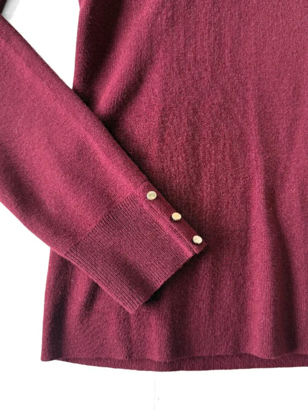 WHBM V-Neck Ribbed Sweater